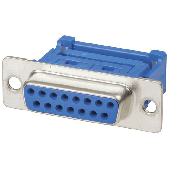 Jaycar DB15 IDC Female Connector – 15-Pin D-Sub Push-In Socket