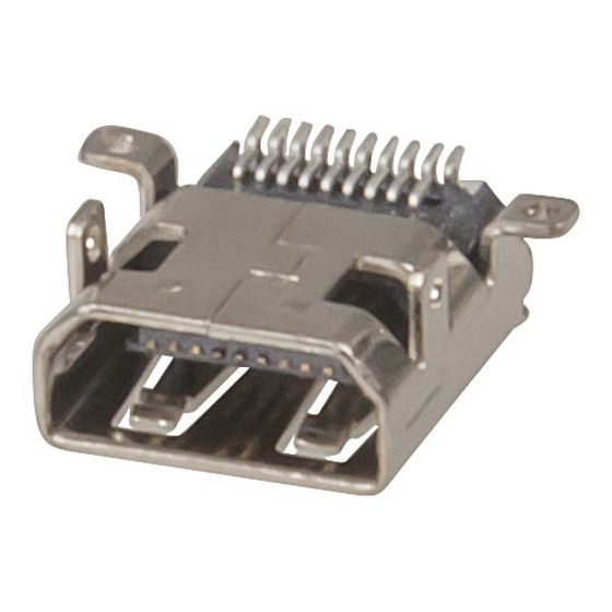 Micro HDMI Socket PCB Mount – Gold Plated, 5,000-Cycle – Jaycar