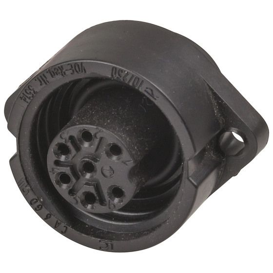 6 POLE AND PRE-EARTH CA SERIES PANEL SOCKET