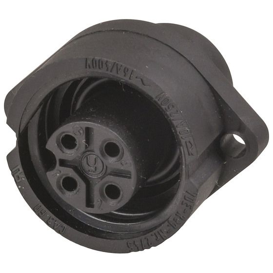 3 POLE AND PRE-EARTH CA SERIES PANEL SOCKET