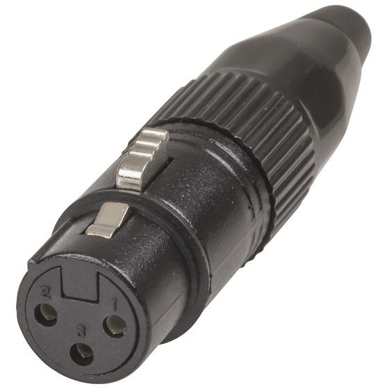 3 Pin Line Female Cannon Type Connector | Jaycar PS1015