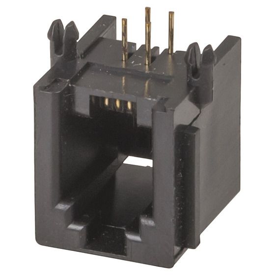JAYCAR PCB Modular Socket 4/4 RJ11 – Side Entry