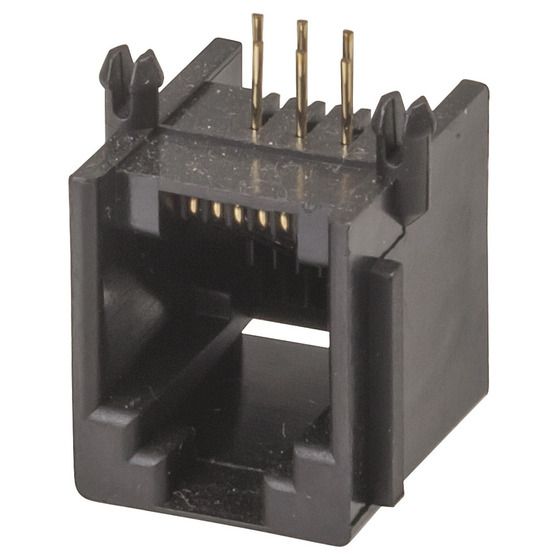 JAYCAR PCB Modular Socket 6/6 RJ12 – Side Entry (Not ACA Approved)