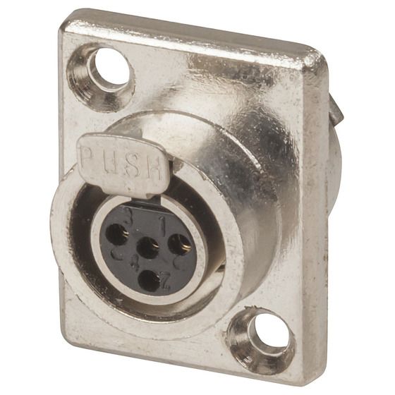 4 PIN CHASSIS FEMALE MINI XLR STYLE CONNECTOR