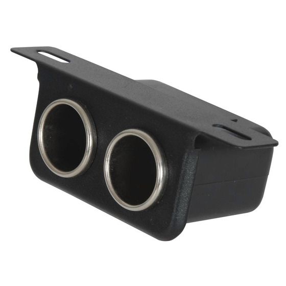 Under Dash Double Cigarette Lighter Socket | 12V Dual Outlet | JAYCAR