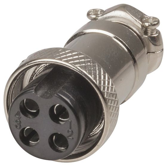 Jaycar 4-Pin Microphone Line Female Connector (GX16)