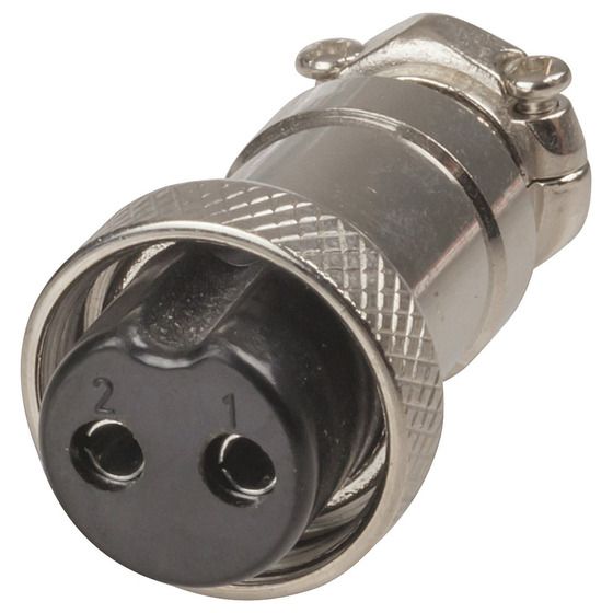 Jaycar 2-Pin Line Female Microphone Connector