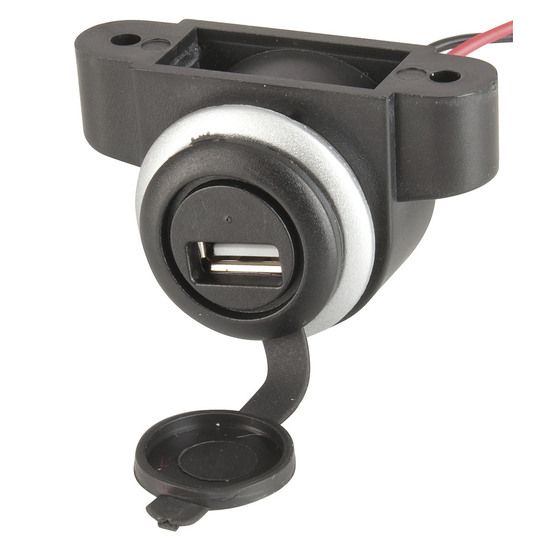 Jaycar Under-Dash or Panel Mount USB Socket with Fuse Holder