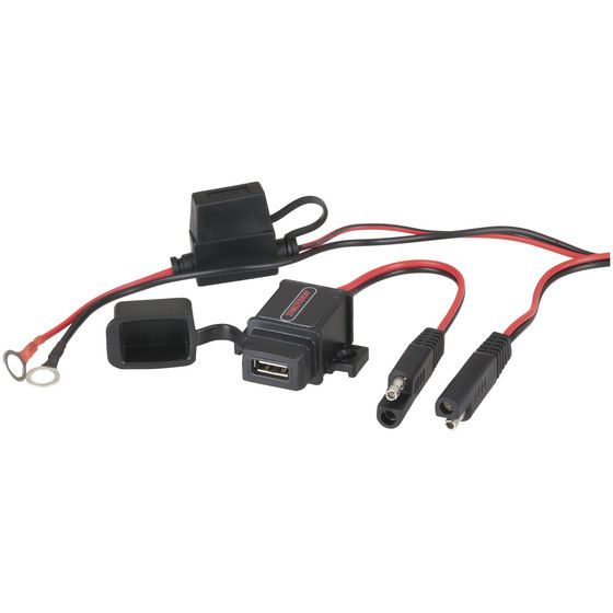 JAYCAR USB Charger Wiring Kit 2.1A – Weatherproof 5V Socket for Motorbikes, Boats & Open-Top Vehicles