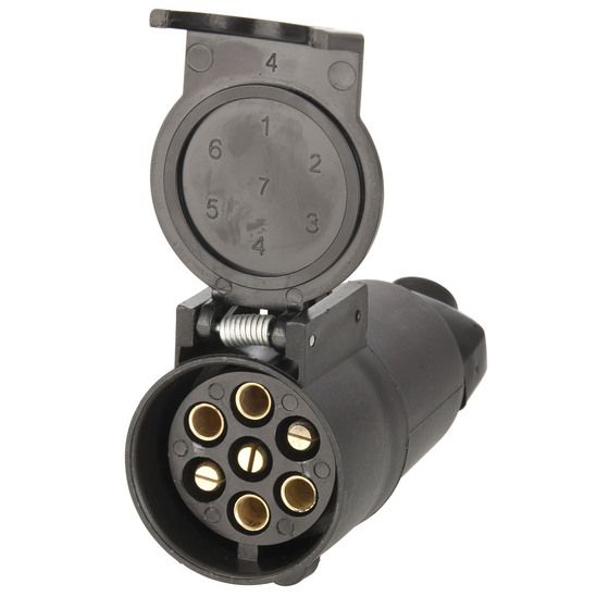 Jaycar 7 Pin Large Round Trailer Socket — Vehicle Side | PS2053