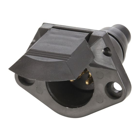 Jaycar 7 Pin Small Round Trailer Socket — Vehicle Side | PS2056