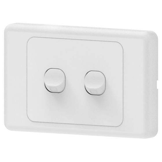 Jaycar Mains Double Gang 2-Way 10A Switch – PS4009