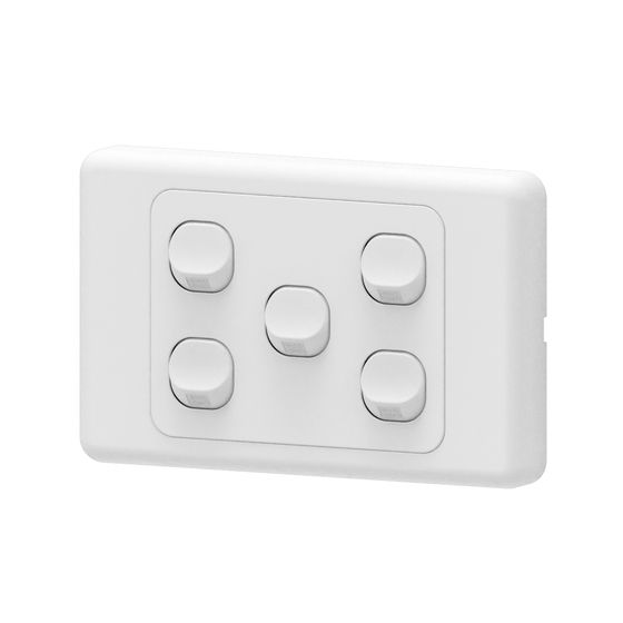 Jaycar Mains 5 Gang 2-Way 16A Switch