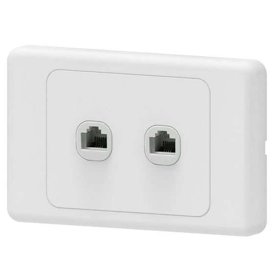 Jaycar Mains 2G 4-Core Telephone Socket – Dual Line, Standard Compatible