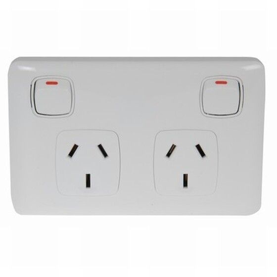 Jaycar 10A Double GPO Power Point – 2-Pole Switching for Caravans & Motorhomes | PS4069