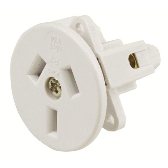 Jaycar Mains Panel Socket – Flush-Mount 3-Pin for Tight Spaces
