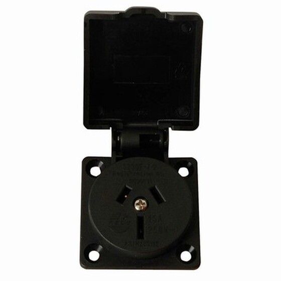 Mains Power Socket with Spring-Loaded Cover – 10A 250VAC | Jaycar
