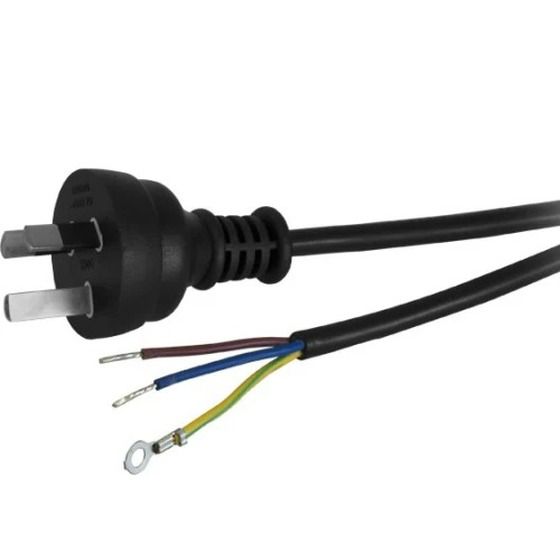 3-Pin Mains Plug to Bare Wires – 1.8m | 240V AC