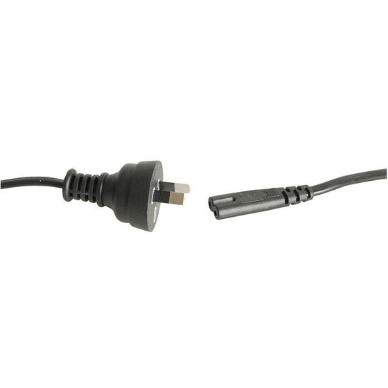 2PIN FIG 8 MAINS PLUG TO IEC C7 FEMALE - 1.8M - FIGURE 8