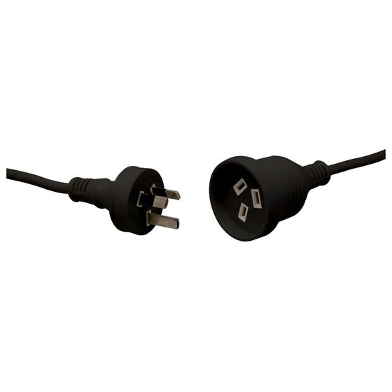 Jaycar 2m Black Mains Extension Cable – Stage & Lighting Lead