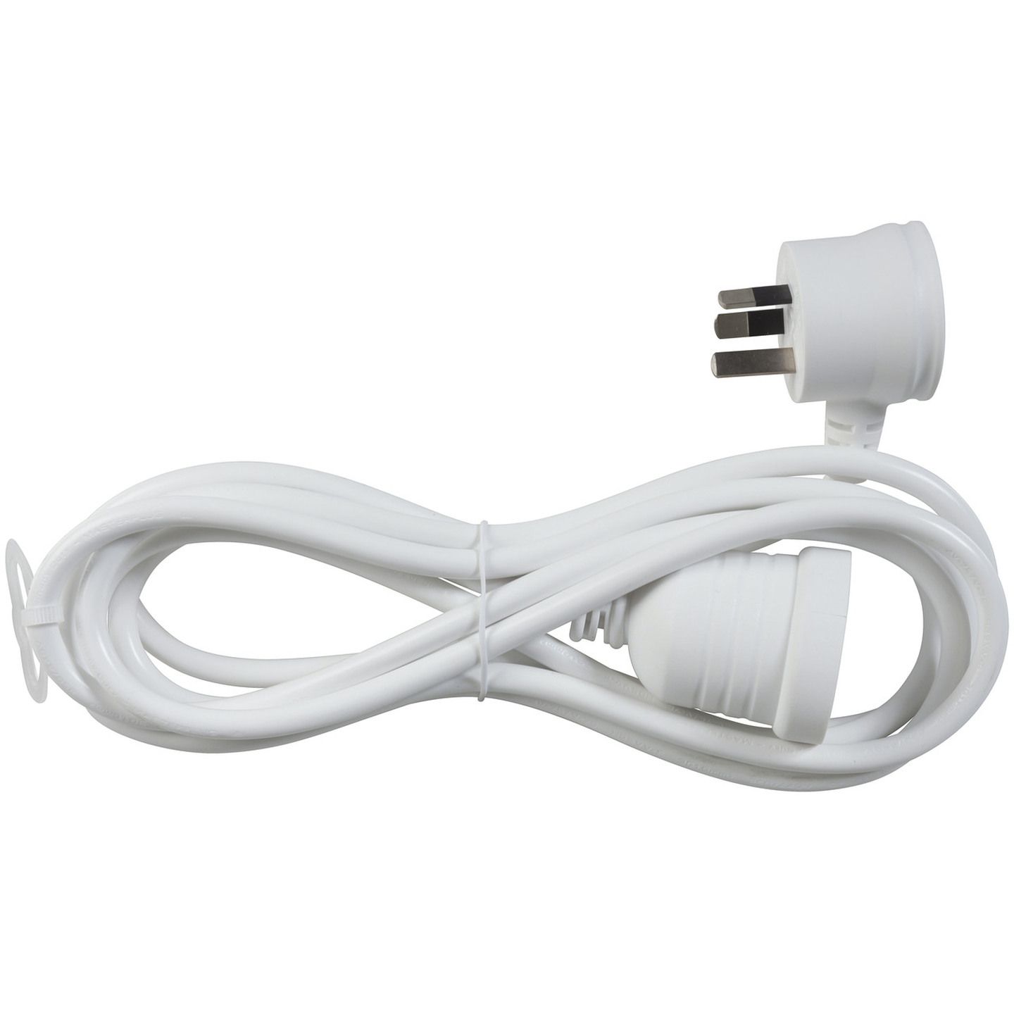 3m White Piggyback Plug Extension Cable