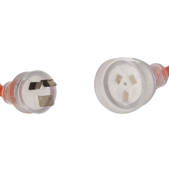 Jaycar 10m Heavy Duty 15A Mains Extension Cable – Orange Cord, LED Socket