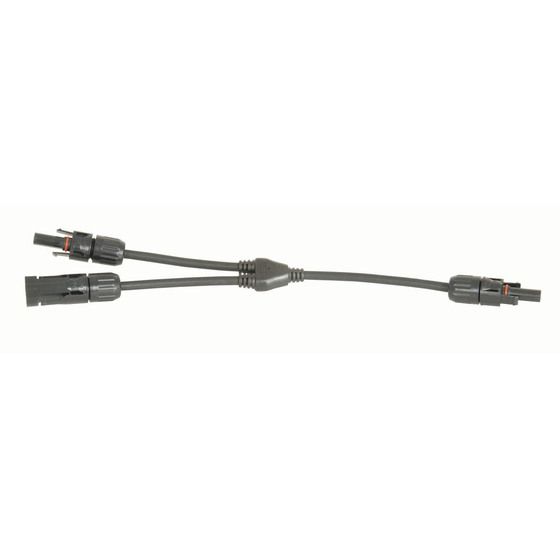 Jaycar Solar Panel Y-Cable 2 Plug to 1 Socket 300mm | TUV Certified