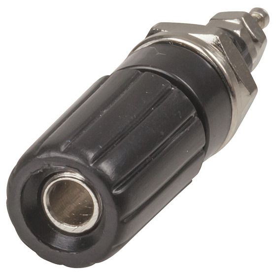 Jaycar Black Deluxe Binding Post with Banana Socket – PT0454