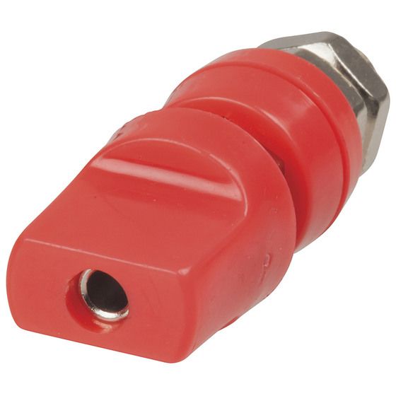 JAYCAR 50A Jumbo Binding Post Red – Nickel-Plated Brass, Steel Nut & Washer (PT0465)