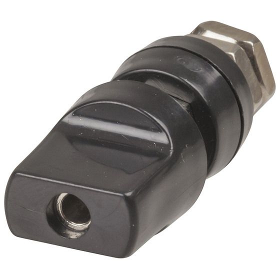 50A Jumbo Binding Post – Black | Tin-Plated Copper, Screw-Down ABS | Jaycar