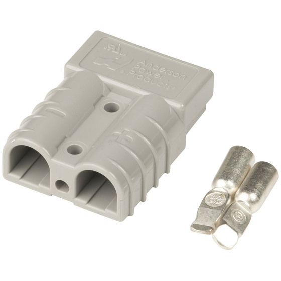 Anderson 50A Power Connector – Moulded 2-Pole with 10–12 AWG Contacts