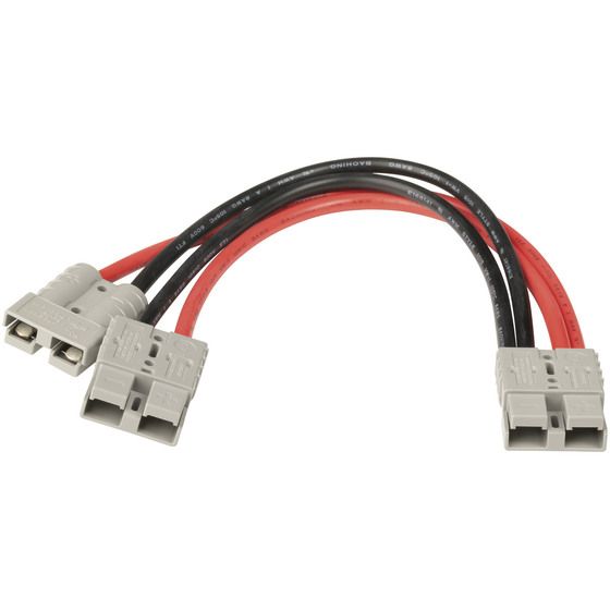 Jaycar High Current Connector Piggyback Cable – 50A, 8 Gauge, Red/Black