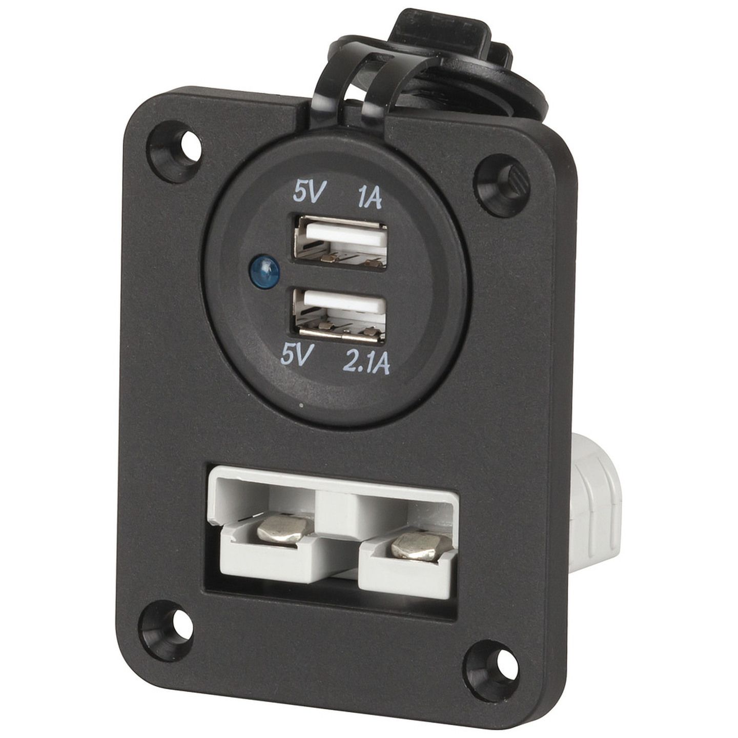 Panel Mount with High Current 50A Connector and USB Socket | Jaycar New ...