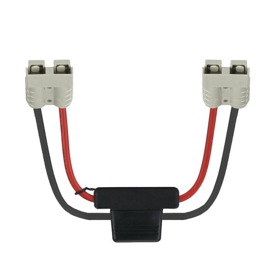 HIGH CURRENT CONNECTOR EXTENSION CABLE 50A FUSED 8G 300MM R+B