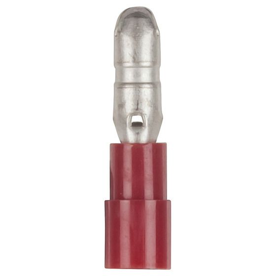 Jaycar 4mm Red Male Bullet Crimp Terminal – Pack of 8