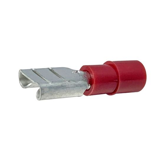 Jaycar Female Spade Connectors – Red – Pack of 100 (PT4513)
