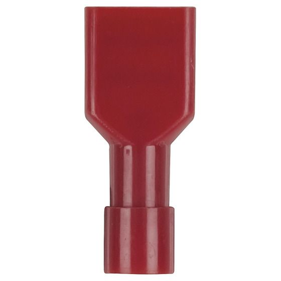 Jaycar Fully Insulated Female Spade Connectors – Red – Pack of 8