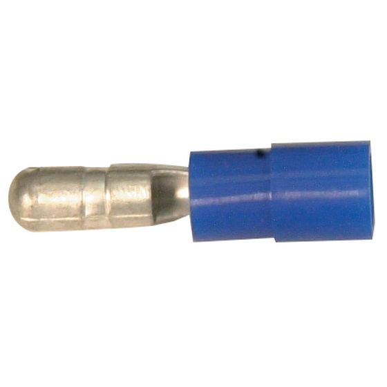 4MM BLUE MALE BULLET STYLE CRIMP TERMINAL - PACK OF 100