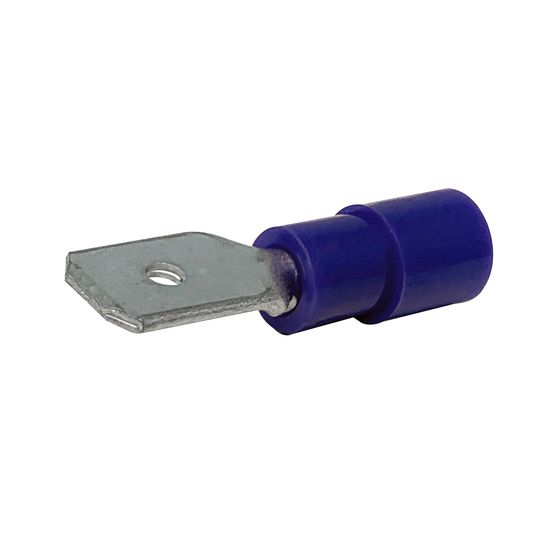 Jaycar Male Spade Connectors – Blue – Pack of 100