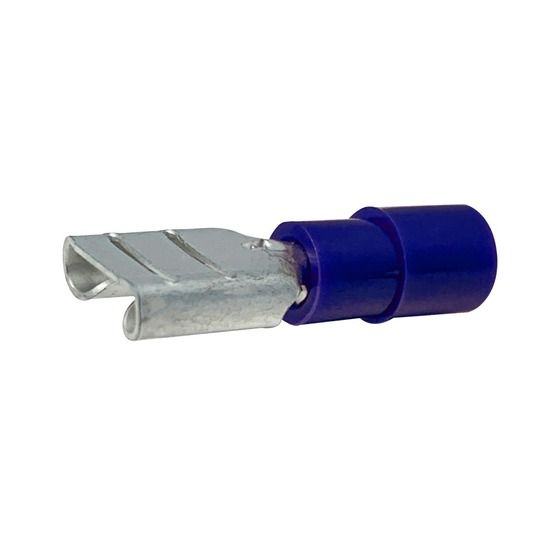 Jaycar Mini Female Spade Connector – Blue – Pack of 100