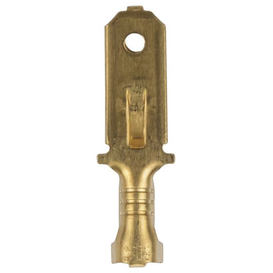 Jaycar Non-Insulated Spade Plug 6.3 mm – Pack of 10 (10 A Max) | PT4631