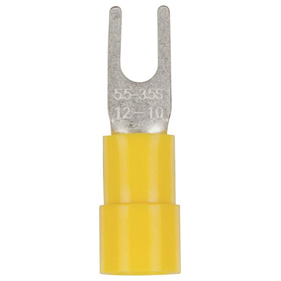 Jaycar Forked Spade Connectors – Yellow – Pack of 8 (AWG 12–10)