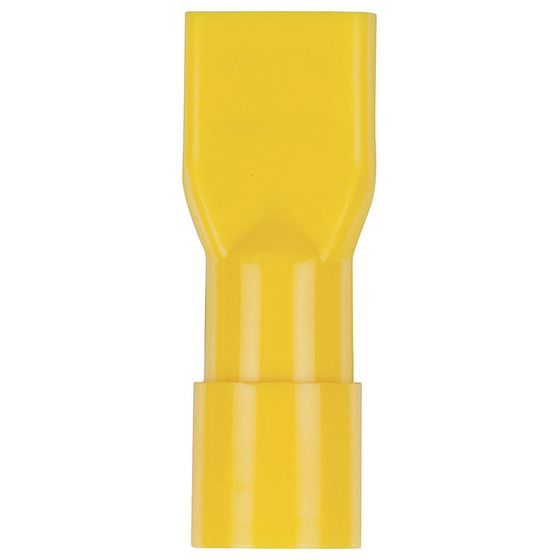 FULLY INSULATED FEMALE SPADE - YELLOW - PACK OF 8