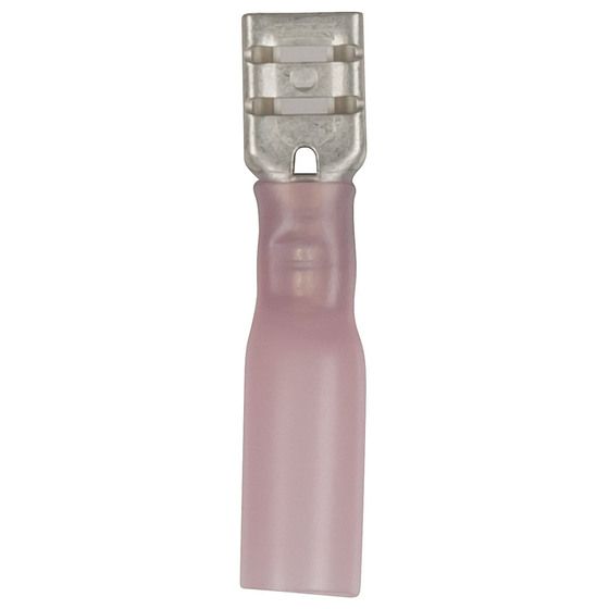 MINI FEMALE SPADE - RED - PACKET OF 8 - SELF SEALING QUICK CONNECTORS