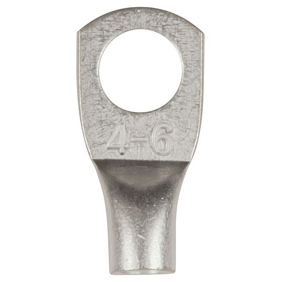 Jaycar 6mm Non-Insulated Eye Terminal | 4 mm² | 14–12 AWG | 30 A | Pack of 8