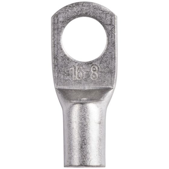 Jaycar 8mm Non-Insulated Eye Terminal | 15 mm² | 6 AWG | 45 A | Pack of 4