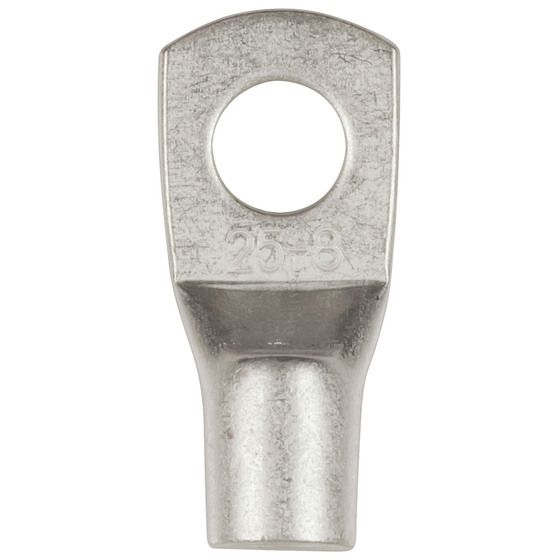 Jaycar 8mm Non-Insulated Eye Terminal, 25mm² (4 AWG) – Pack of 4