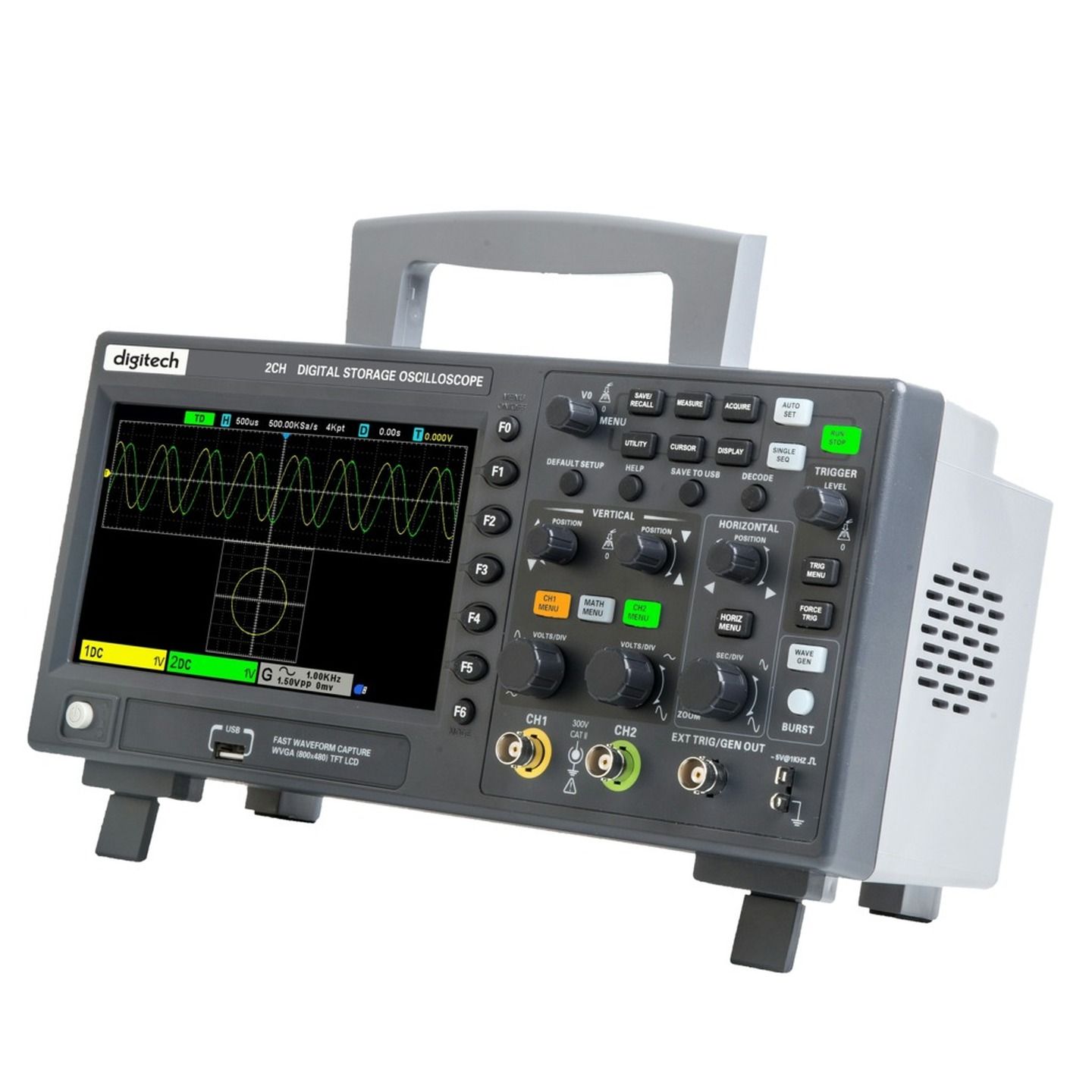 Digitech 100MHz Digital Oscilloscope with 8M Memory Depth