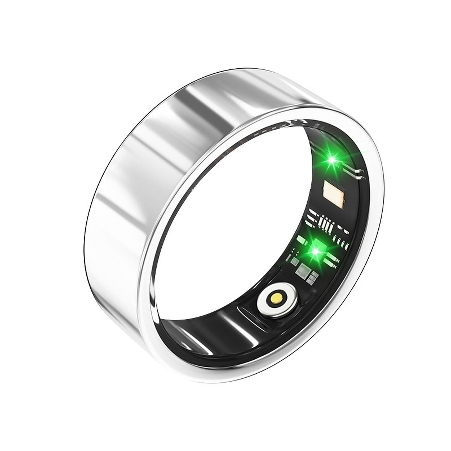 Smart Ring with Charging Case - Small Silver