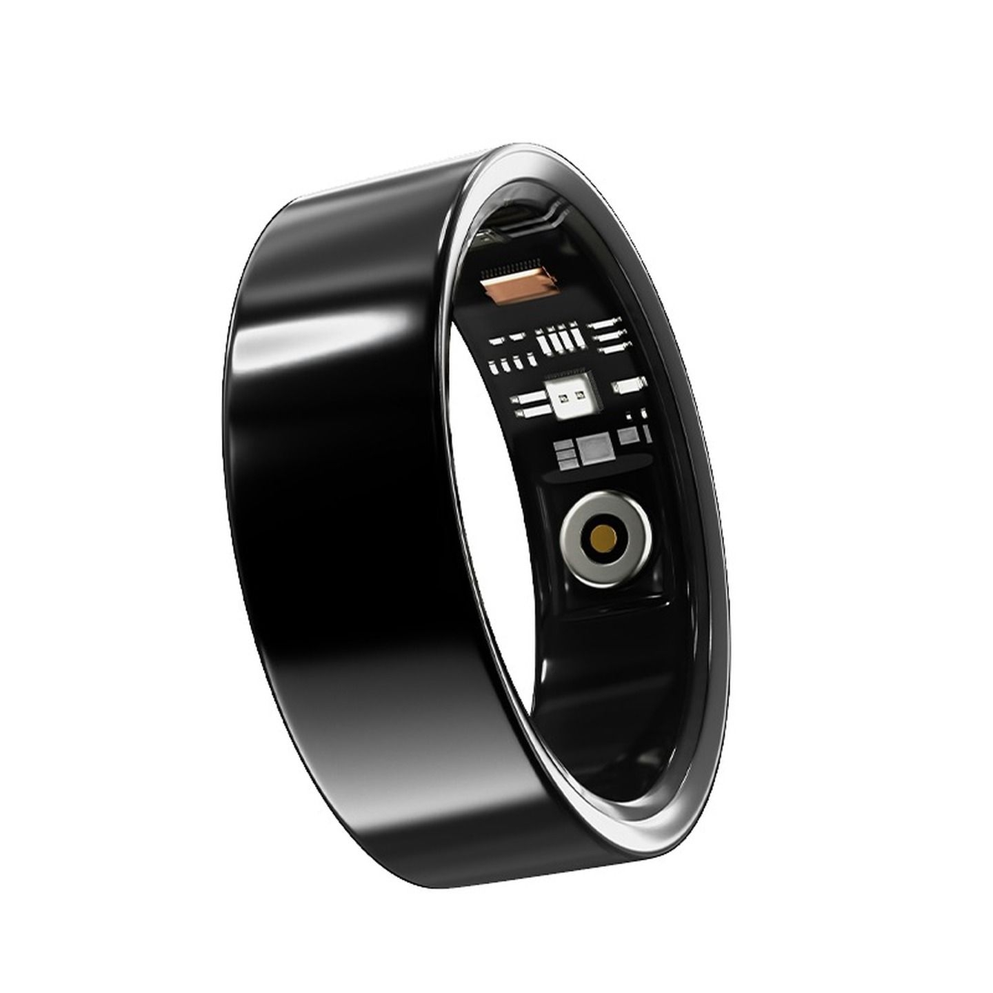 Smart Ring with Charging Case - Small Black